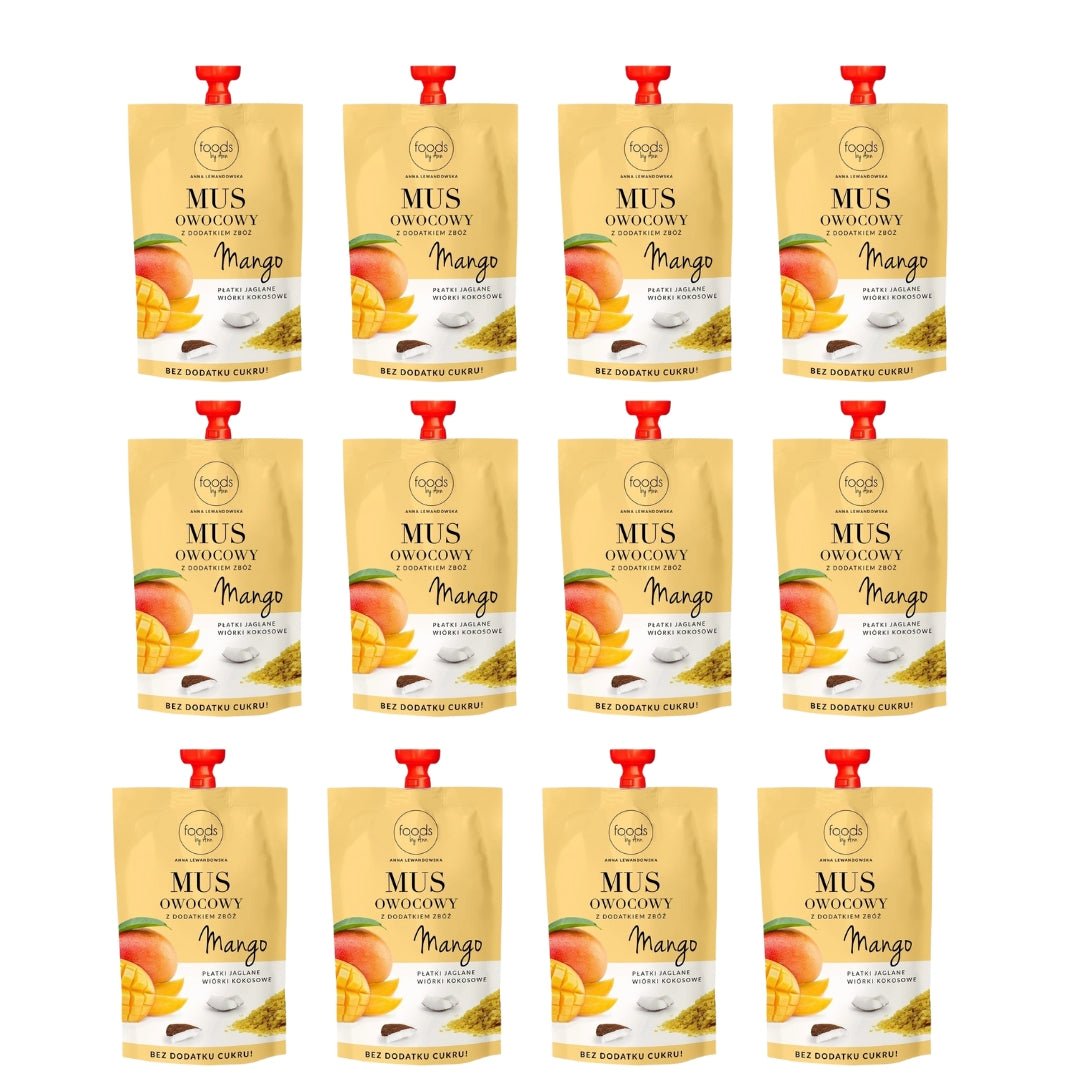 12x Foods by Ann Fruit puree with cereals Mango & Millet flakes & Coconut flakes 100g
