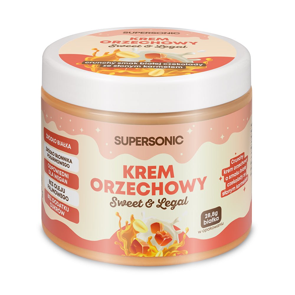 SUPERSONIC Nut Spread Crunchy with flavour of White Chocolate with Salted Caramel 160g