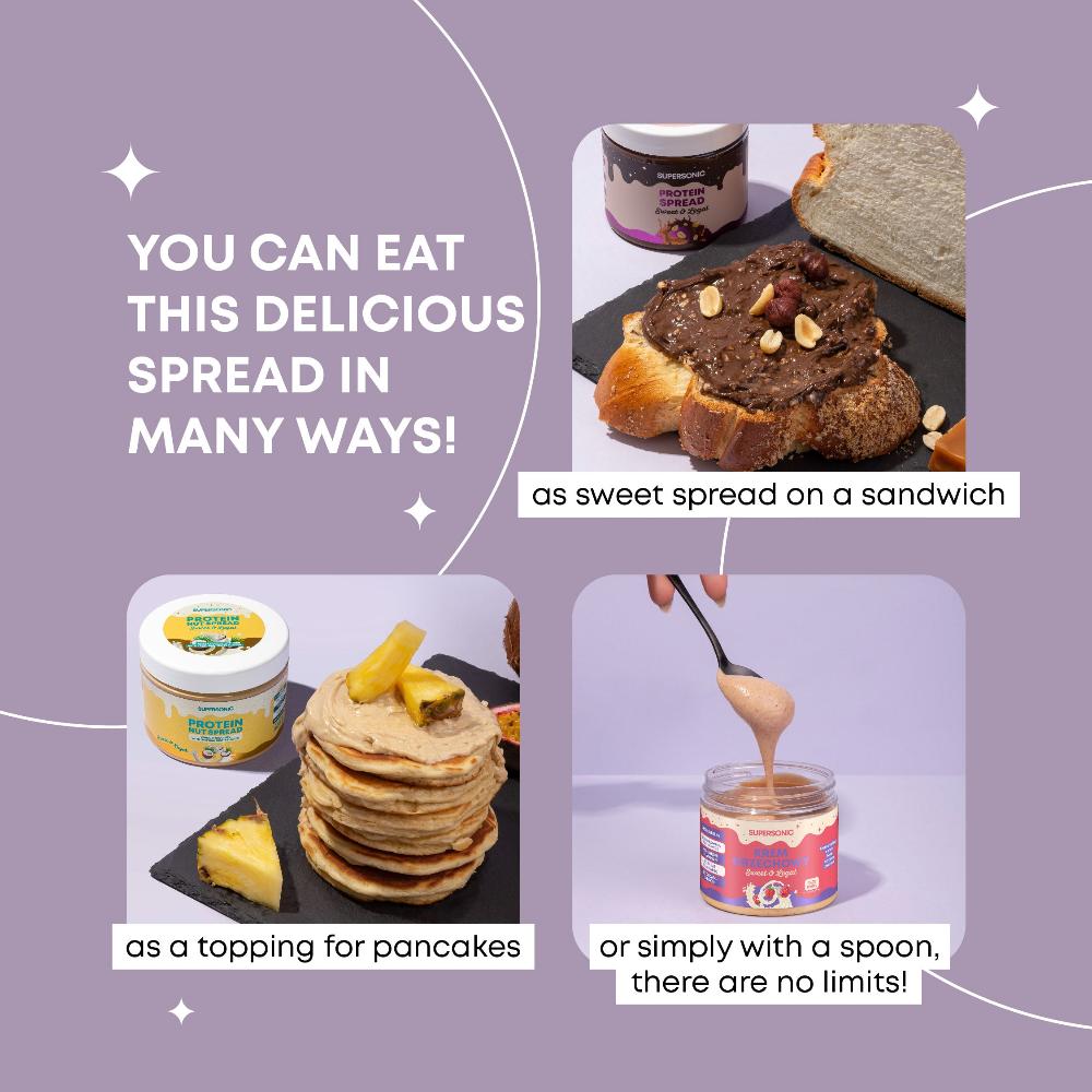 SUPERSONIC Nut Spread with flavour of White Chocolate & Raspberries 160g