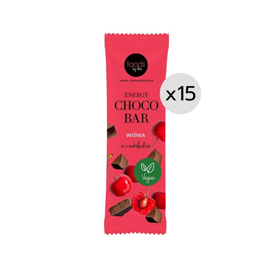 15x Foods by Ann Energy Choco Bar Cherry in Chocolate 35g