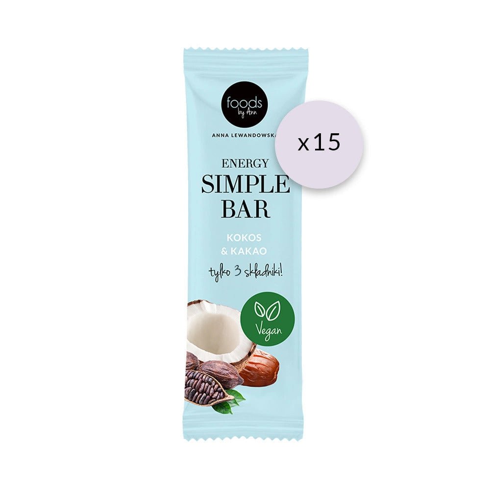 15x Foods by Ann Energy Simple Bar Coconut & Cocoa 35g