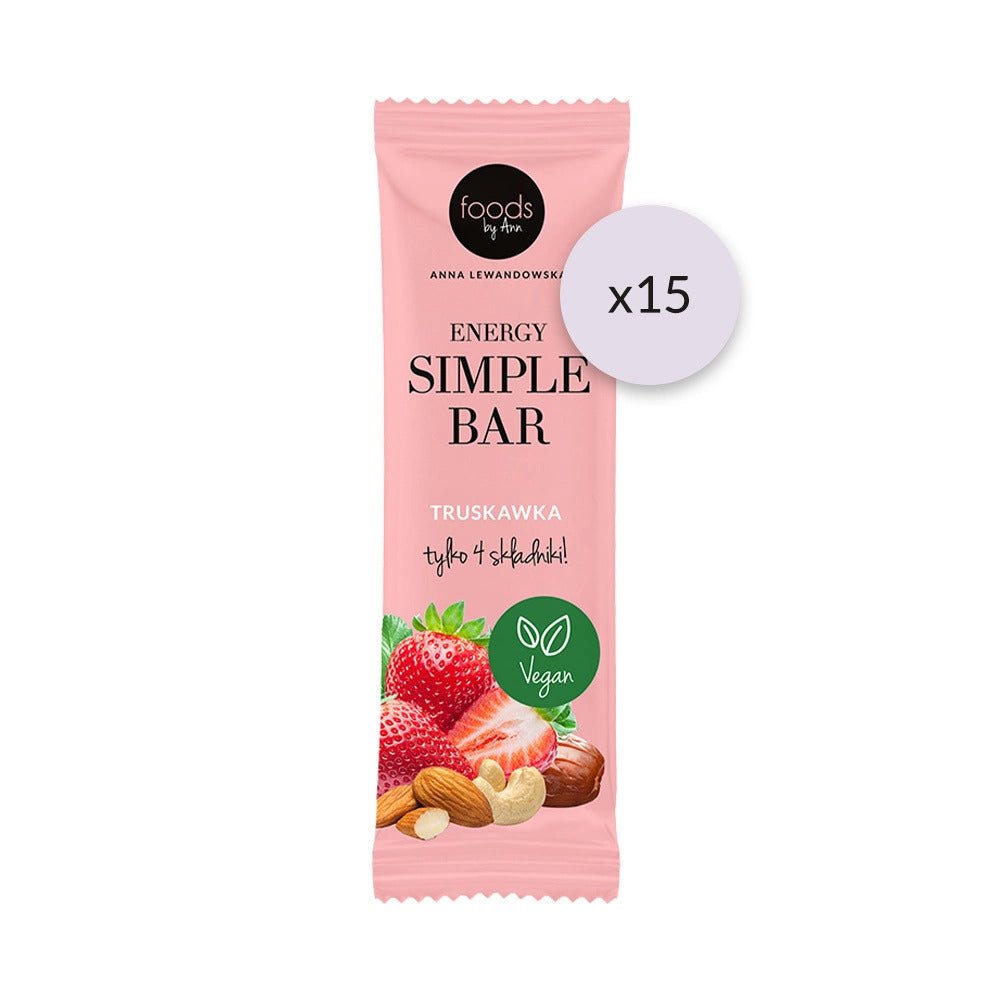 15x Foods by Ann Energy Simple Bar Strawberry 35g