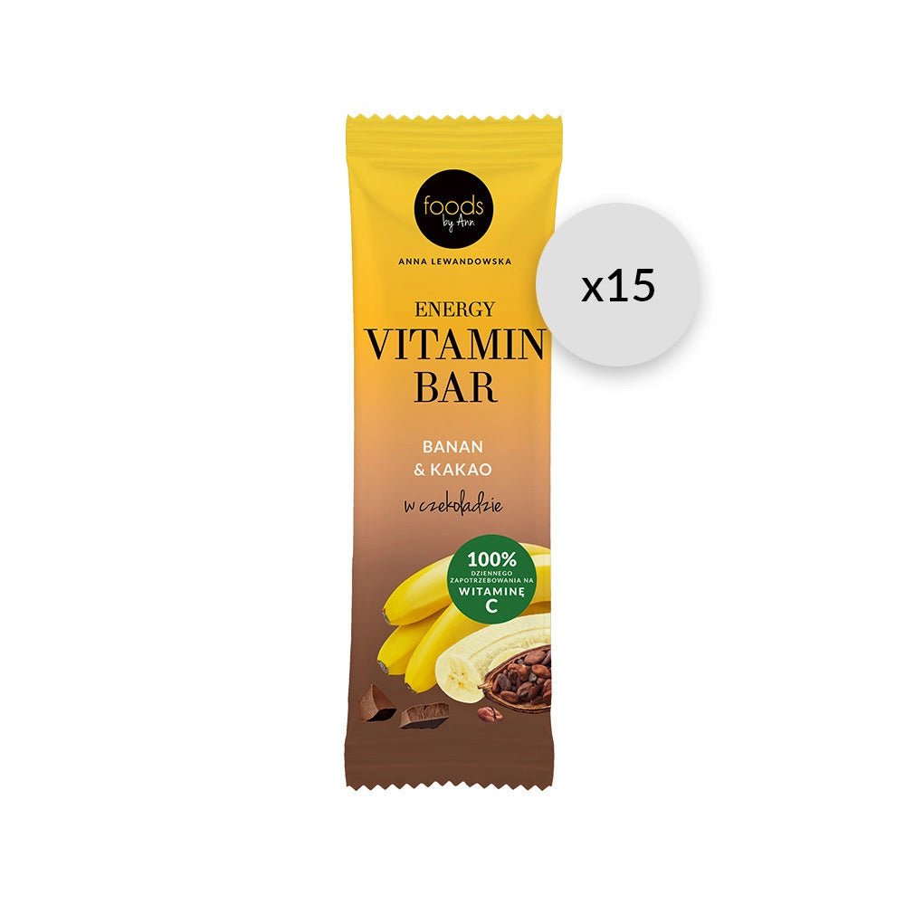 15x Foods by Ann Energy Vitamin Bar Banana & Cocoa 35g