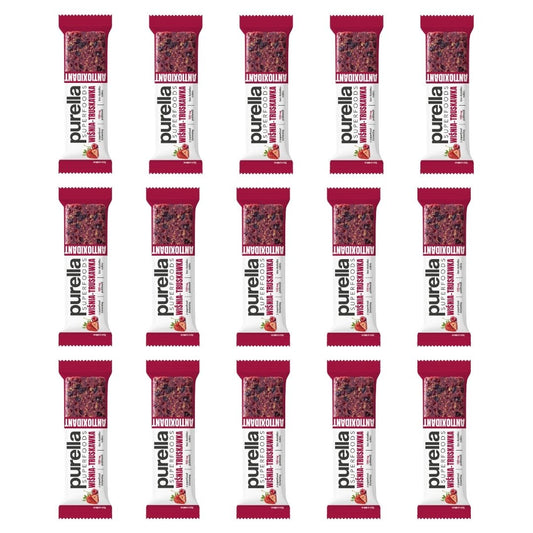 15x Purella SuperFoods Bar - Cherry-Strawberry Antioxidant 40g