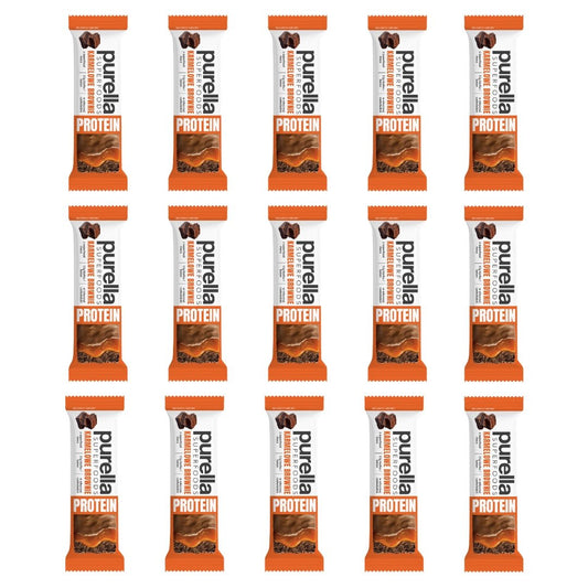 15x Purella SuperFoods Protein Bar - Caramel Brownie 45g