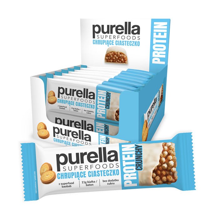 15x Purella SuperFoods Protein Bar - Crunchy Cookie 45g