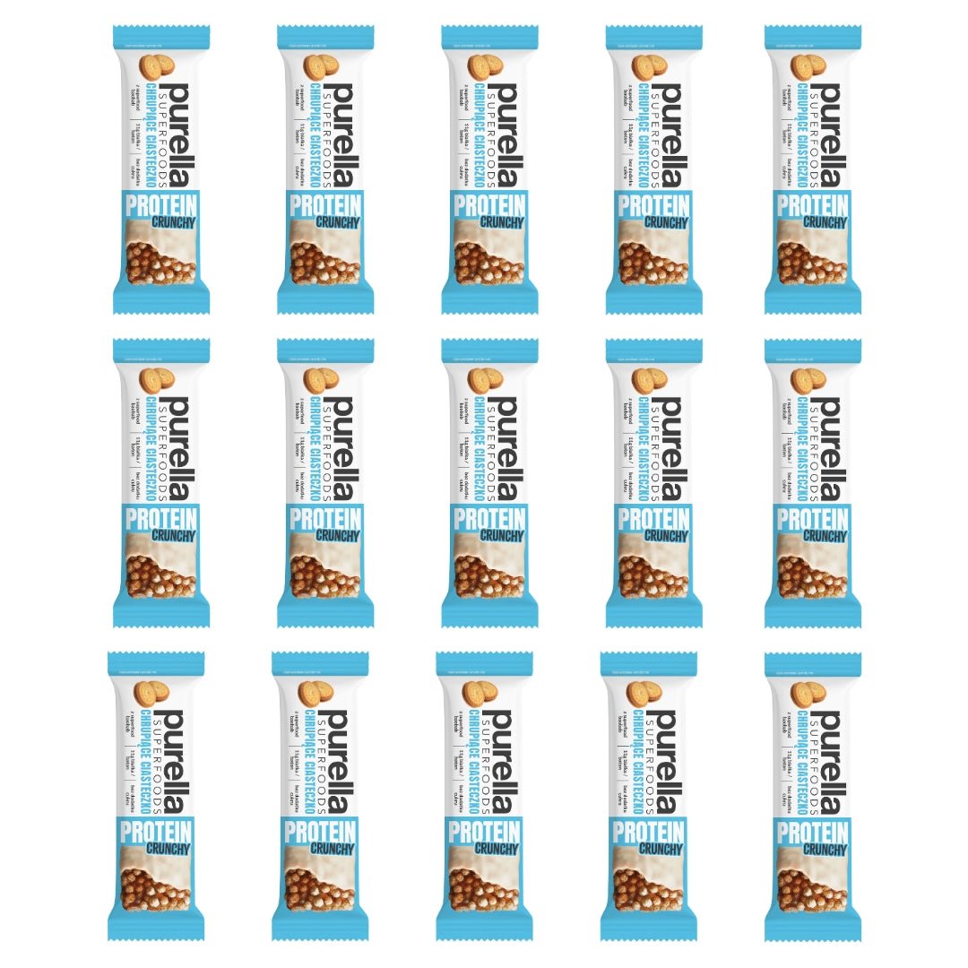 15x Purella SuperFoods Protein Bar - Crunchy Cookie 45g