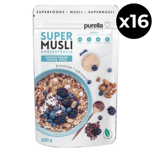 16x Purella Super Muesli Focus 200g