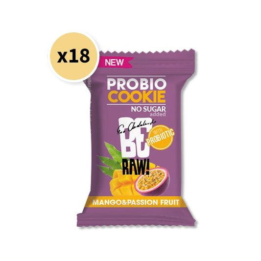 18x Be Raw Probio Cookie Mango&Passion Fruit 18g