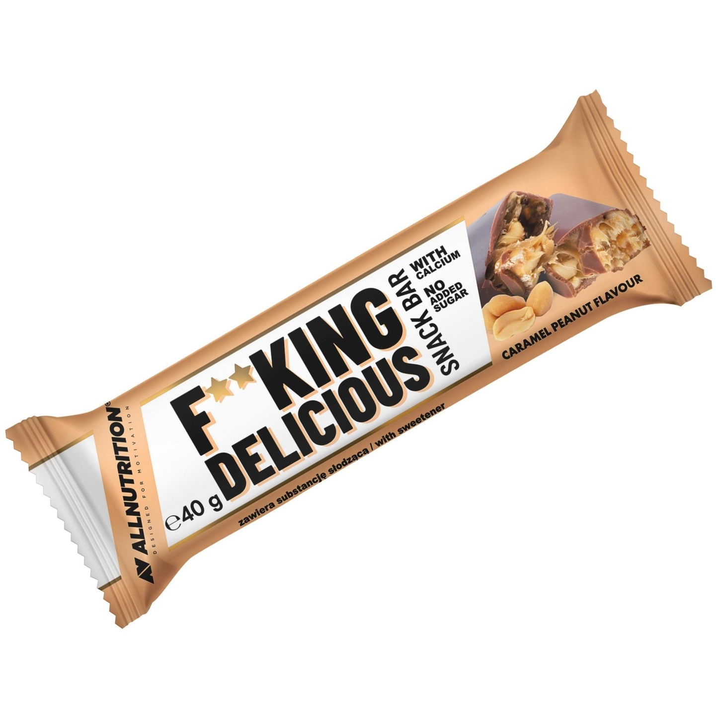 ALLNUTRITION FITKING Snack Bar Caramel Peanut 40g