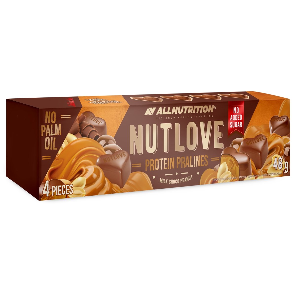 ALLNUTRITION NUTLOVE PROTEIN PRALINES Milk Choco Peanut 48g