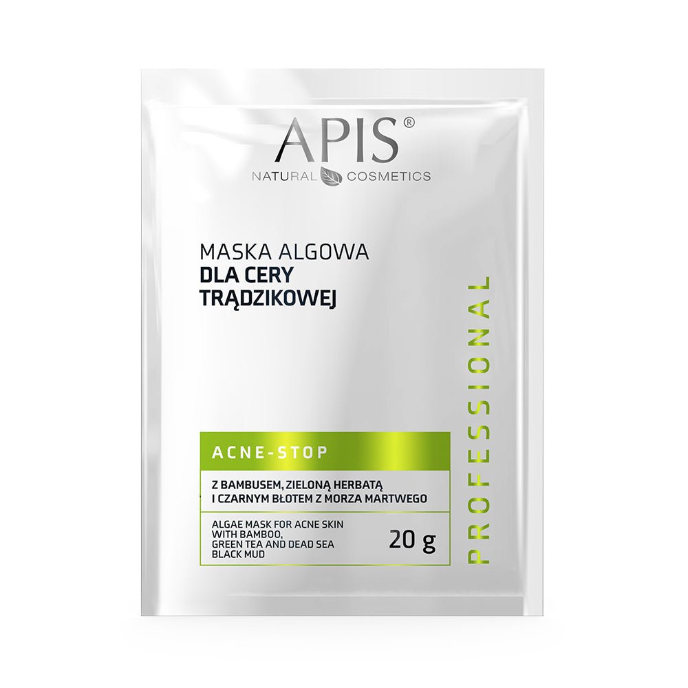 APIS Acne-Stop - Algae Mask for Acne Skin with Bamboo, Green tea & Dead Sea Black Mud 20g