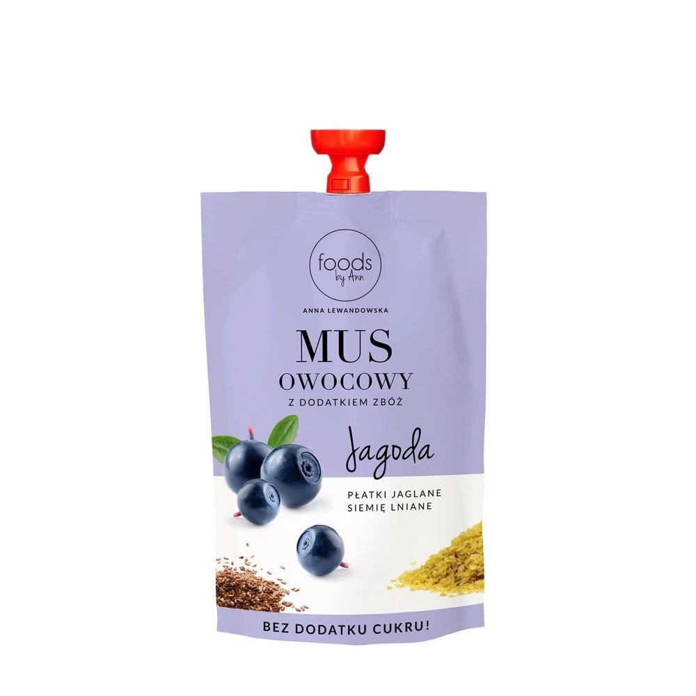 Foods by Ann Fruit puree with cereals blueberry & millet flakes & linseed 100g