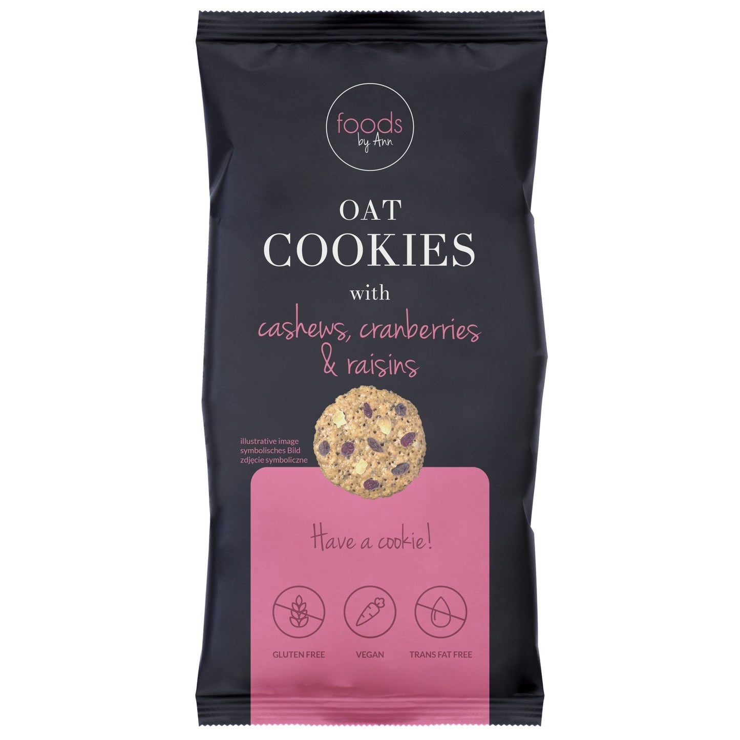 Foods by Ann Oat Cookies with Cashews, Cranberries & Raisins 100g