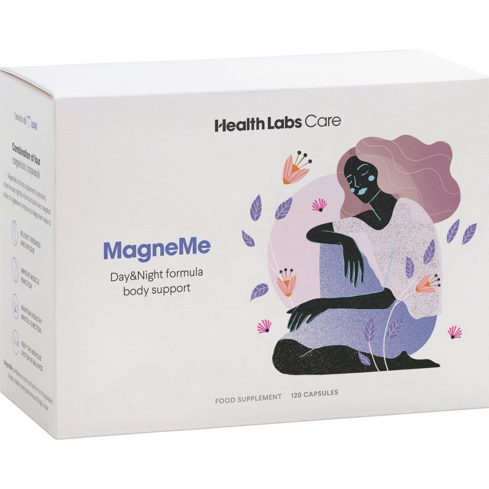 HealthLabs Care MagneMe - Magnesium with active form of vitamin B6 120 capsules