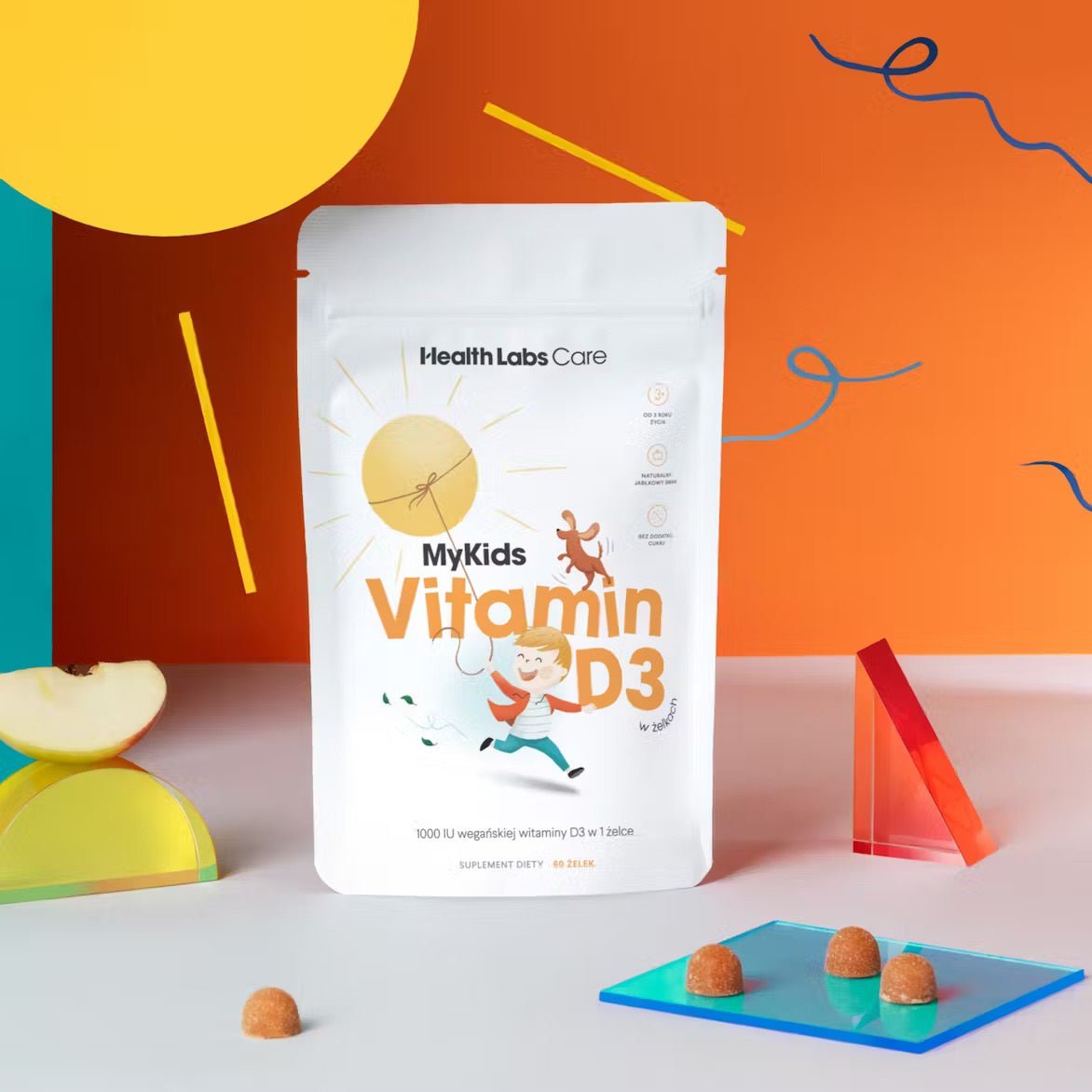 HealthLabs Care MyKids Vitamin D3 gummies - Vegan vitamin D gummies for children 60pcs