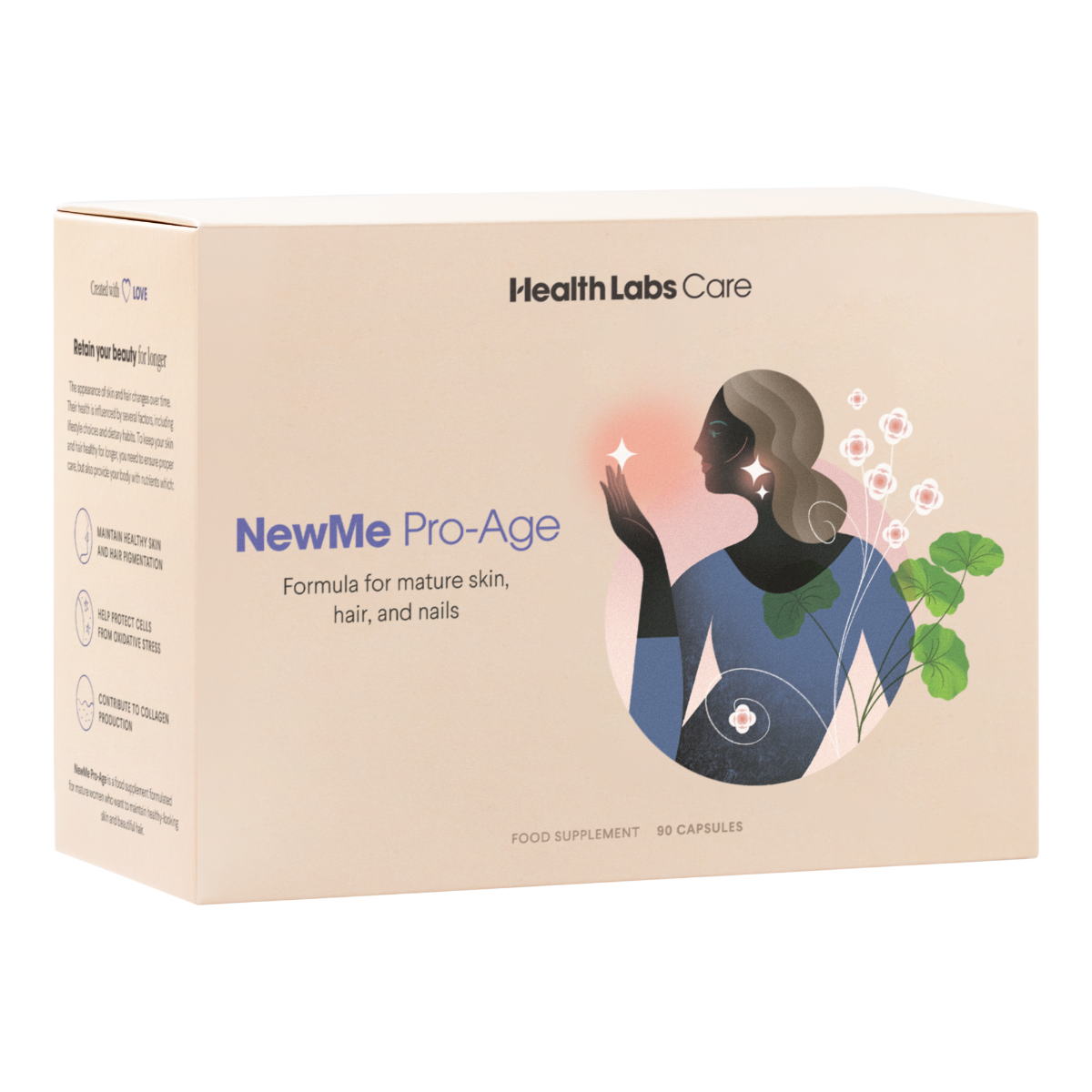 HealthLabs Care NewMe Pro-Age - For mature skin, hair & nails 90 capsules