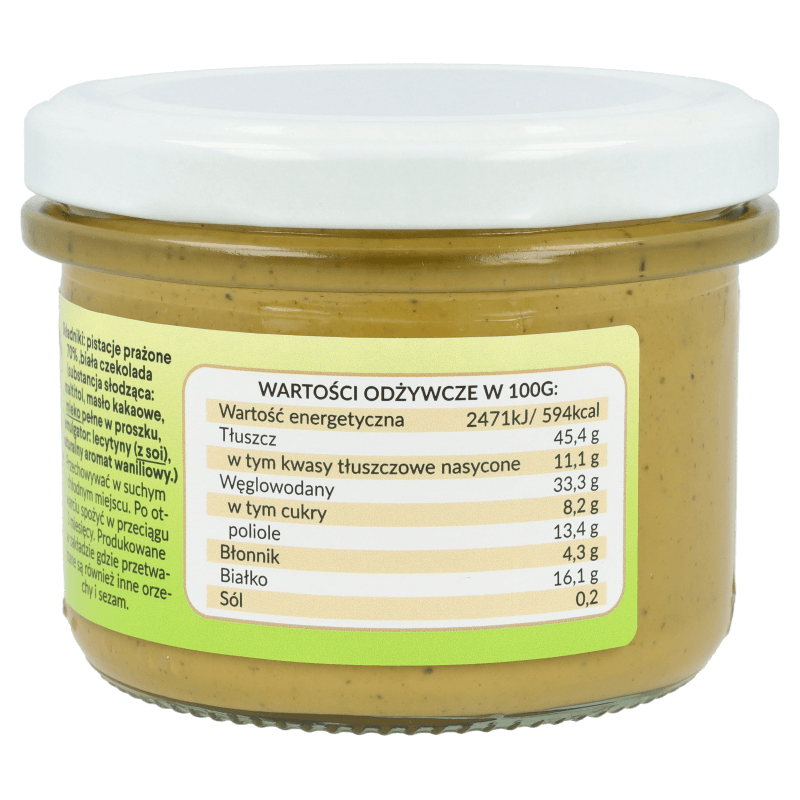 Krukam Czekopistacja - Pistachio paste with white chocolate 150g