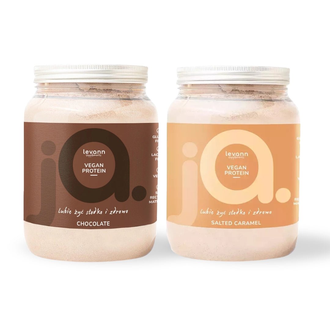 LEVANN "jA" Set of 2pcs. Vegan Protein: Chocolate & Saled Caramel