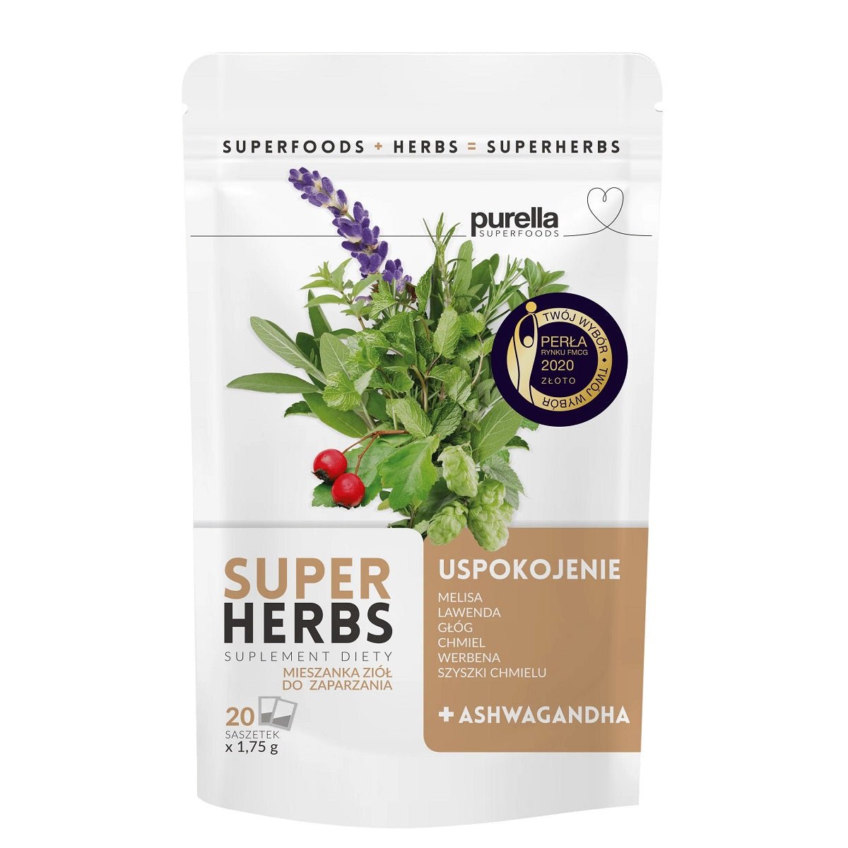 Purella Herbal Infusion - Calm Superherbs (20x 1.75g)