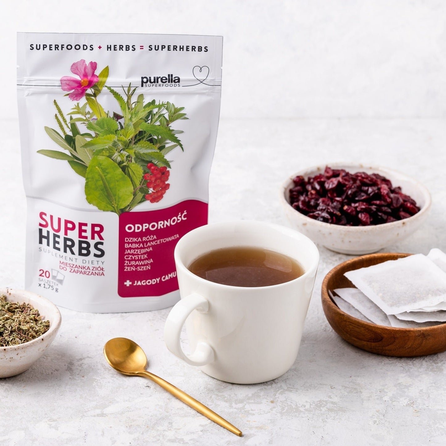 Purella Herbal Infusion - Immune Superherbs (20x 1.75g)