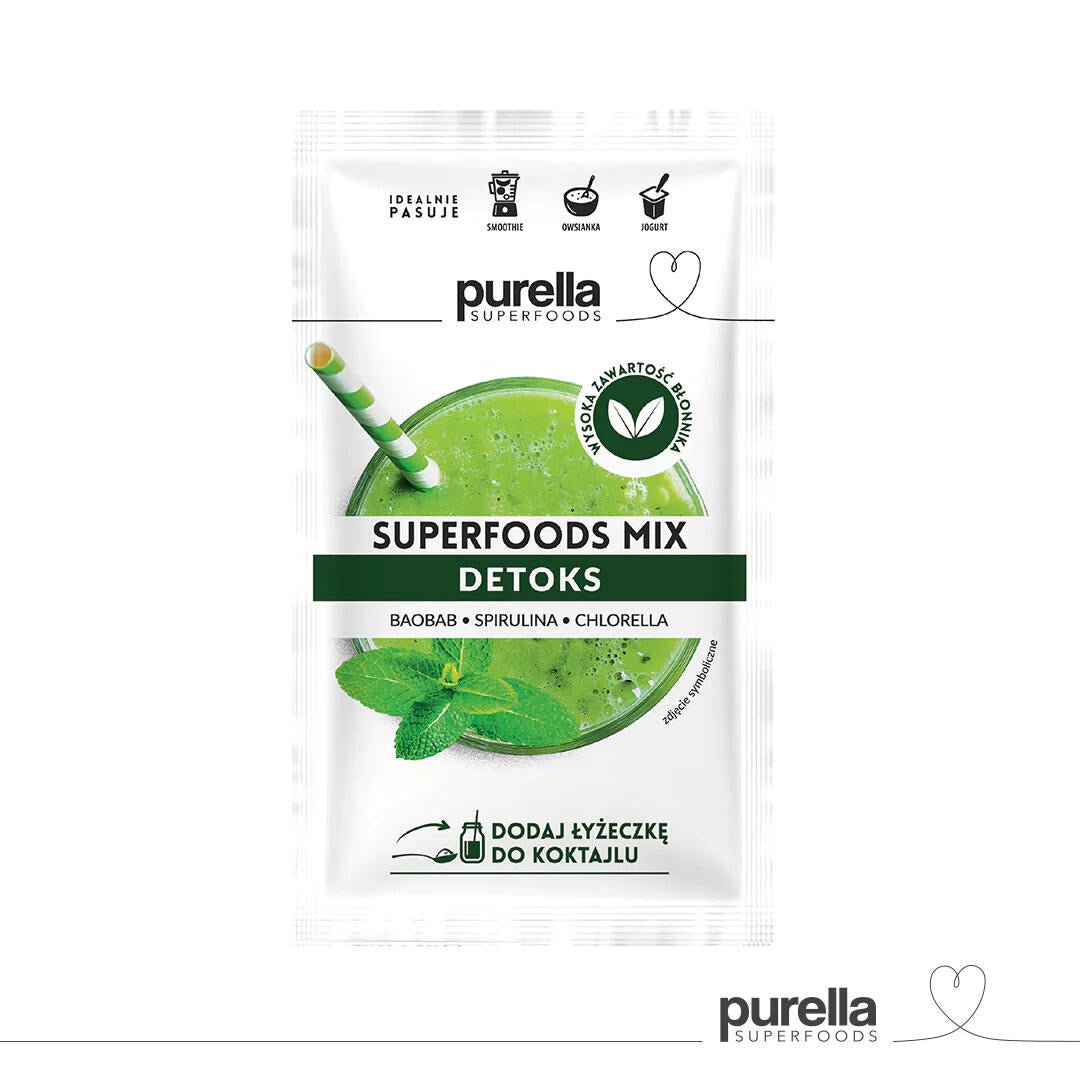 Purella Superfoods mix Detox - Baobab, Spirulina, Chlorella 40g