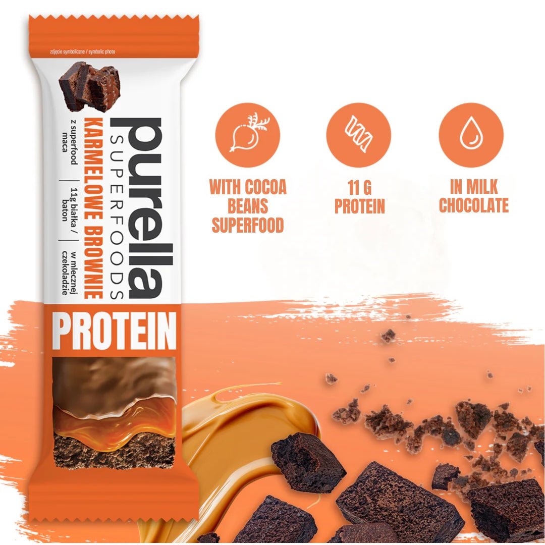 Purella SuperFoods Protein Bar - Caramel Brownie 45g