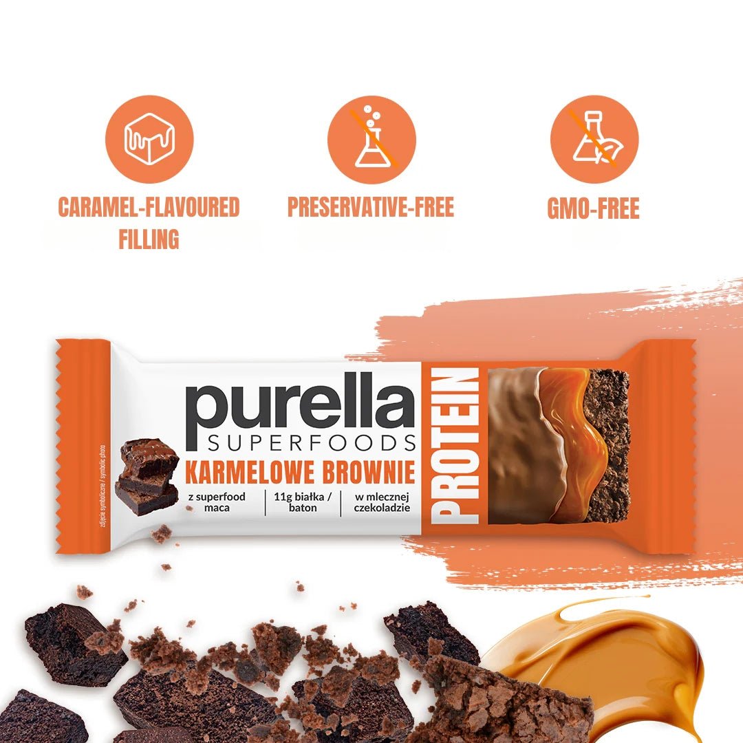 Purella SuperFoods Protein Bar - Caramel Brownie 45g