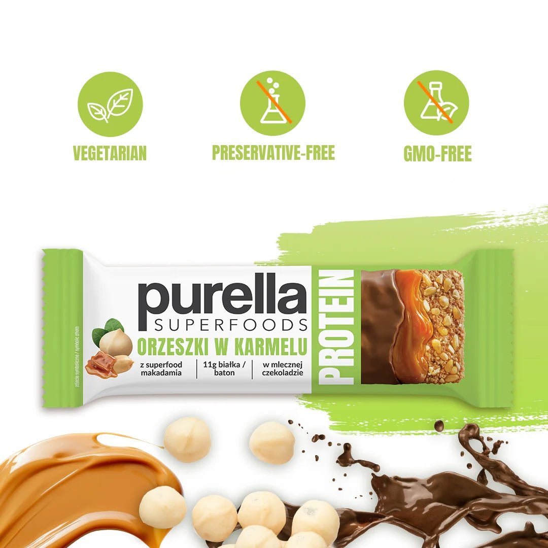 Purella SuperFoods Protein Bar - Nuts in Caramel 45g