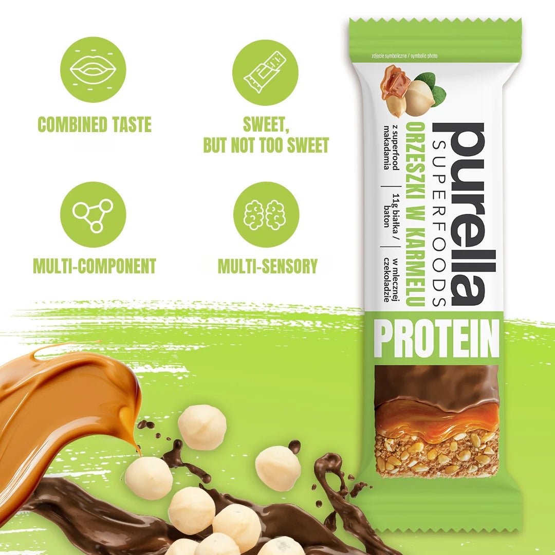 Purella SuperFoods Protein Bar - Nuts in Caramel 45g