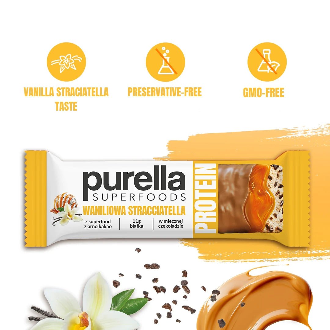 Purella SuperFoods Protein Bar - Vanilla Straciatella 45g