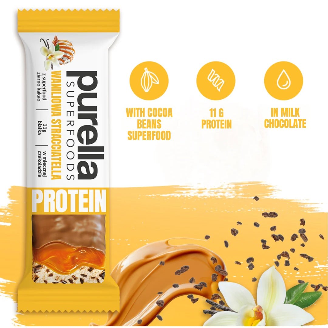 Purella SuperFoods Protein Bar - Vanilla Straciatella 45g