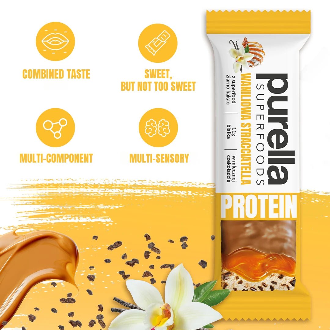 Purella SuperFoods Protein Bar - Vanilla Straciatella 45g