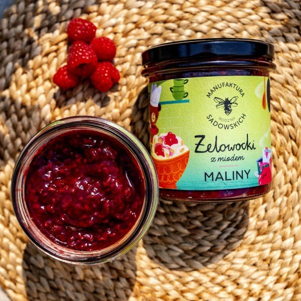 Sadowski Bee Gardens Raspberries in gel with Honey "Żelowocki" 320g