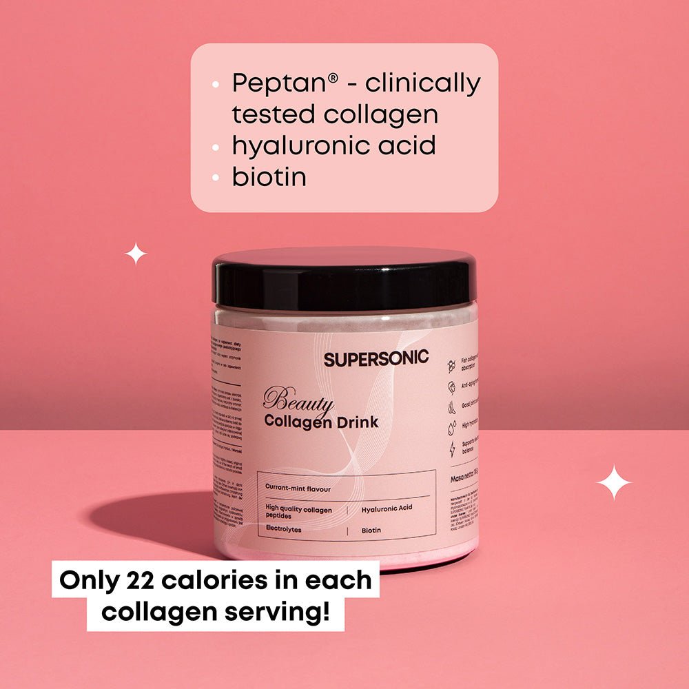 SUPERSONIC Collagen Beauty Drink - Currant-mint flavour 185g