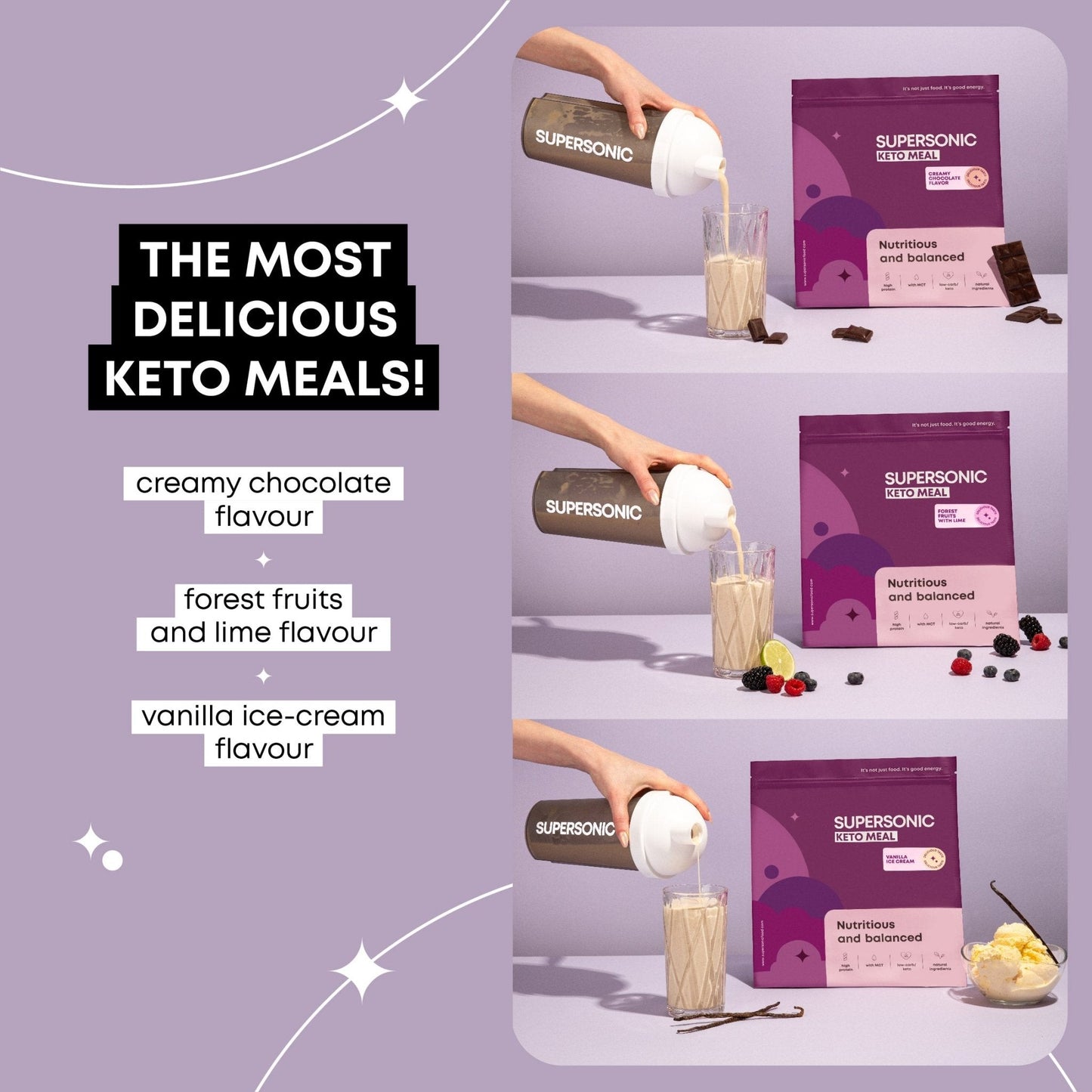 SUPERSONIC Keto Meal - Big Pack - Creamy Chocolate Flavour 800g