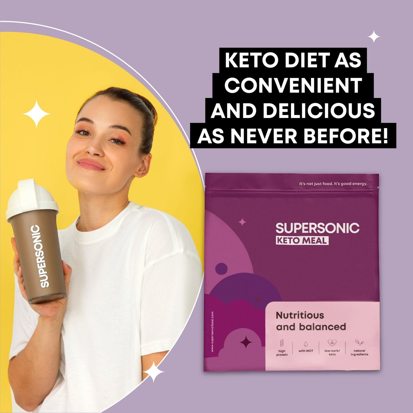 SUPERSONIC Keto Meal - Big Pack - Creamy Chocolate Flavour 800g