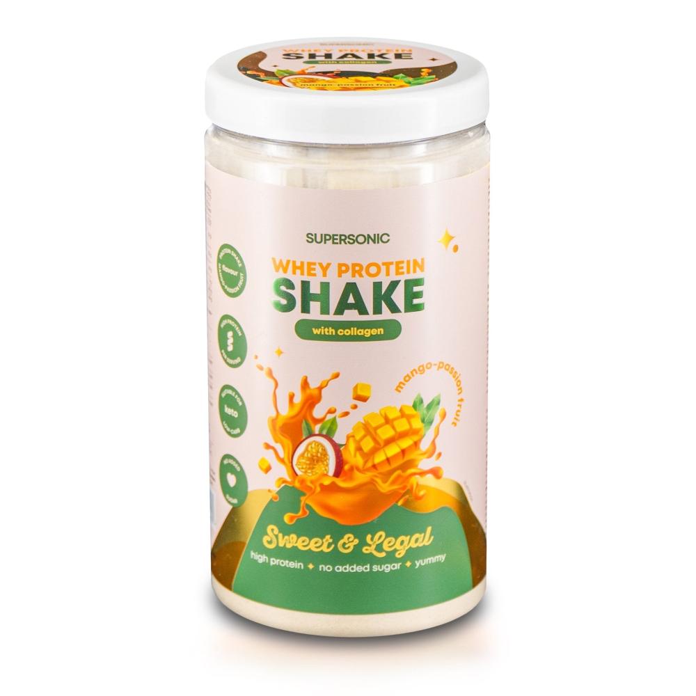 SUPERSONIC Whey Protein SHAKE with collagen - Mango-Passion Fruit KETO 560g